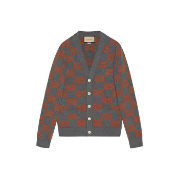 GUCCI Gg Supreme jacquard Wool Cardigan