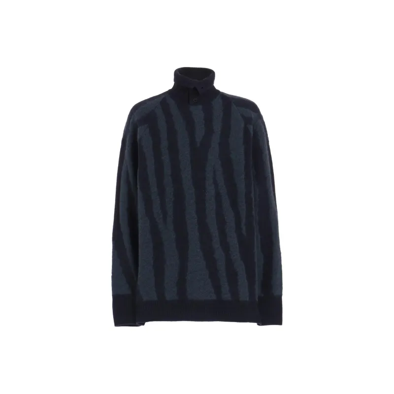 Yohji Yamamoto POUR HOMME FW24 Sweater Men's Marine Blue-0