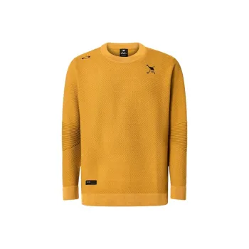 Oakley Skull Surface Sweater Crew Sweater Men's Ginger Yellow