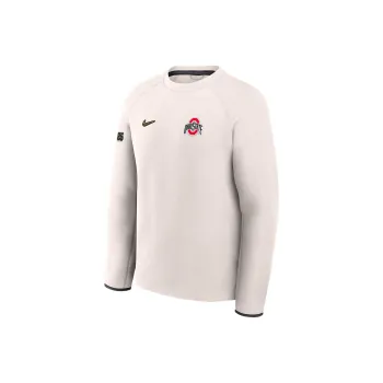 Nike Ohio State Buckeyes 2025 College Football Playoff Media Day Tech Fleece Men's Nike College Pullover Crew