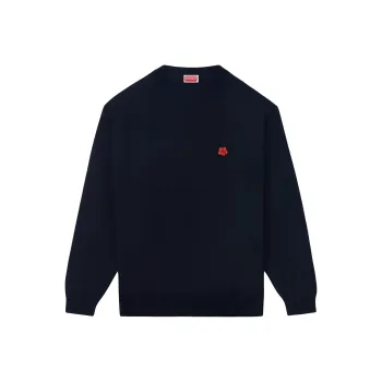 KENZO Boke Flower Embroidered Crew Neck Jumper