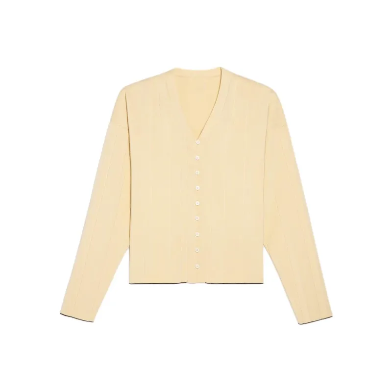 Jacquemus Pleated Ribbed Cardigan-0