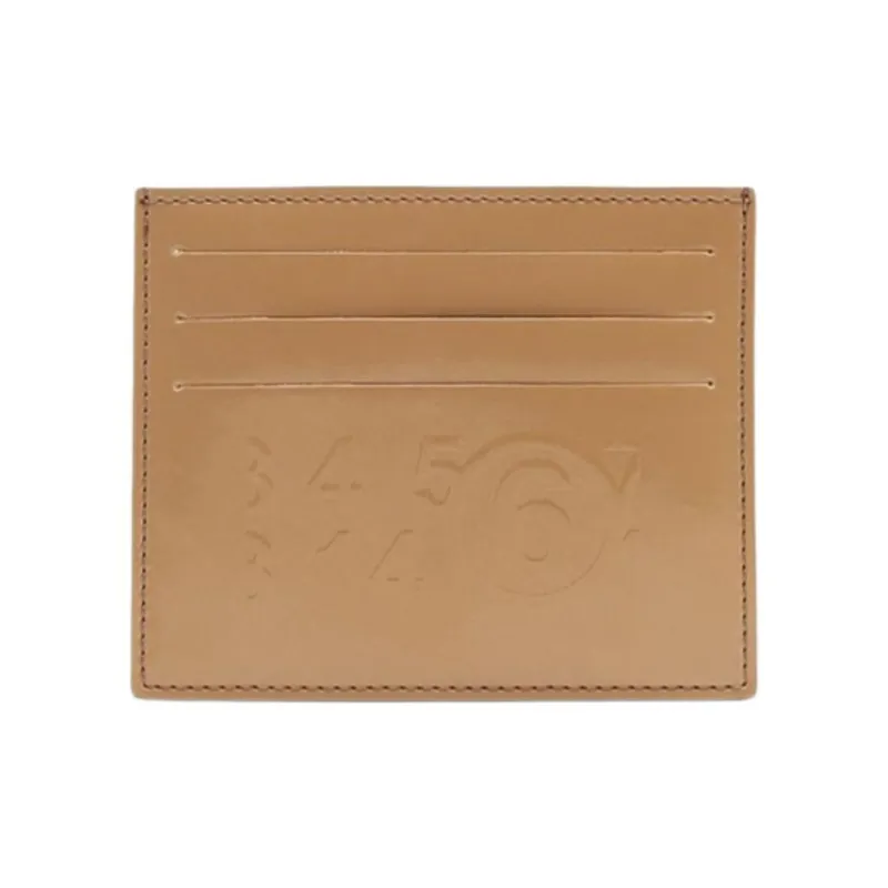 MM6 Maison Margiela Calfskin Card Holder Regular Men's Beige-0
