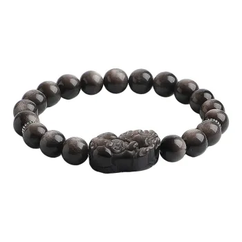 With The Heart Of The Jade Obsidian Bracelets Unisex