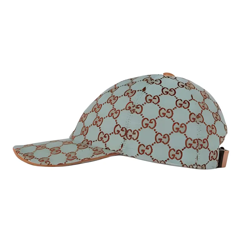 GUCCI Canvas Baseball Caps Women's Green-2