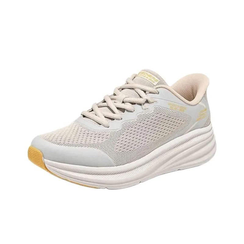 Skechers Slip Ins Anti Slip Wear Resistant Low Top Running Shoes Men's White Gray-1