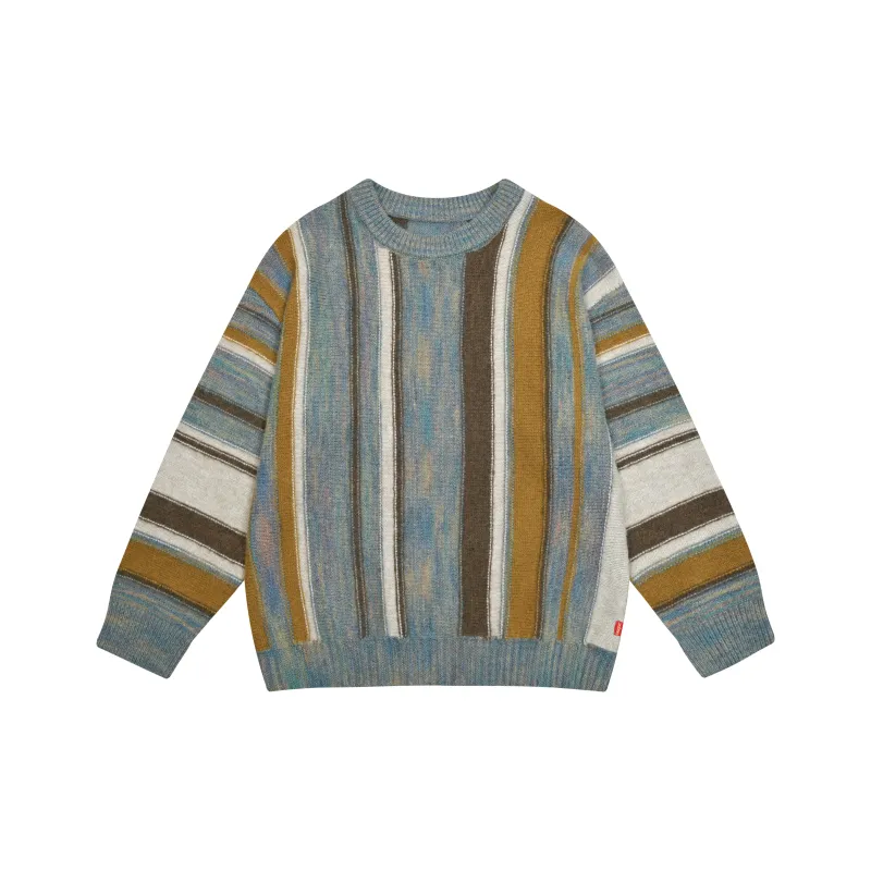 Saotome Sweater Unisex Oil Painting Blue Gray-0