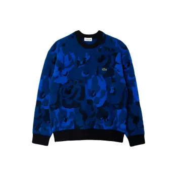 LACOSTE Floral pattern Jacquard Sweater