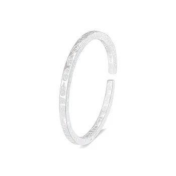 Old Qingyun Silver Building 999 Fine Silver Bangles Unisex