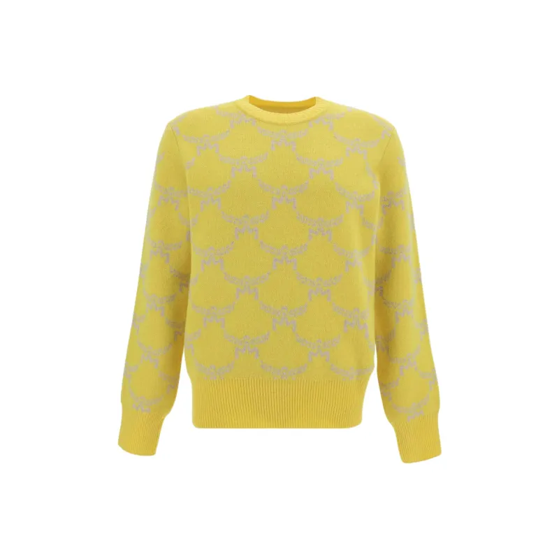 MCM Logo Intarsia Knit Crewneck Jumper-0
