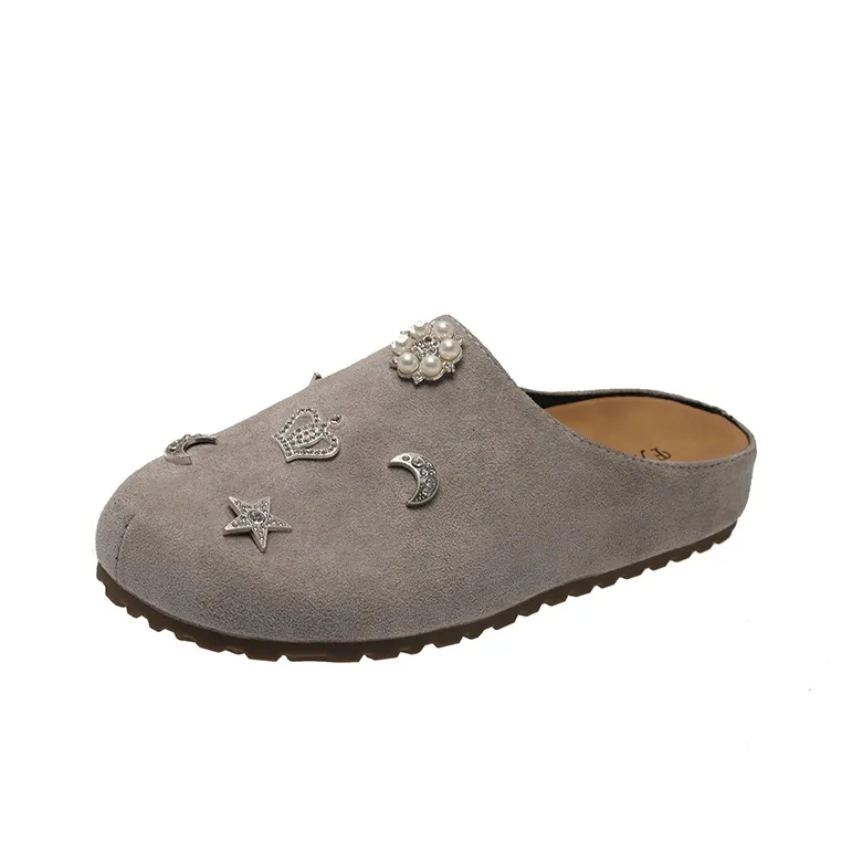CZRSK Abrasion Resistant Slip Resistant Quiet Closed Toe Slippers Women's-0