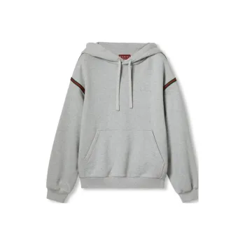 GUCCI Stripe Detailed Drawstring Hoodie