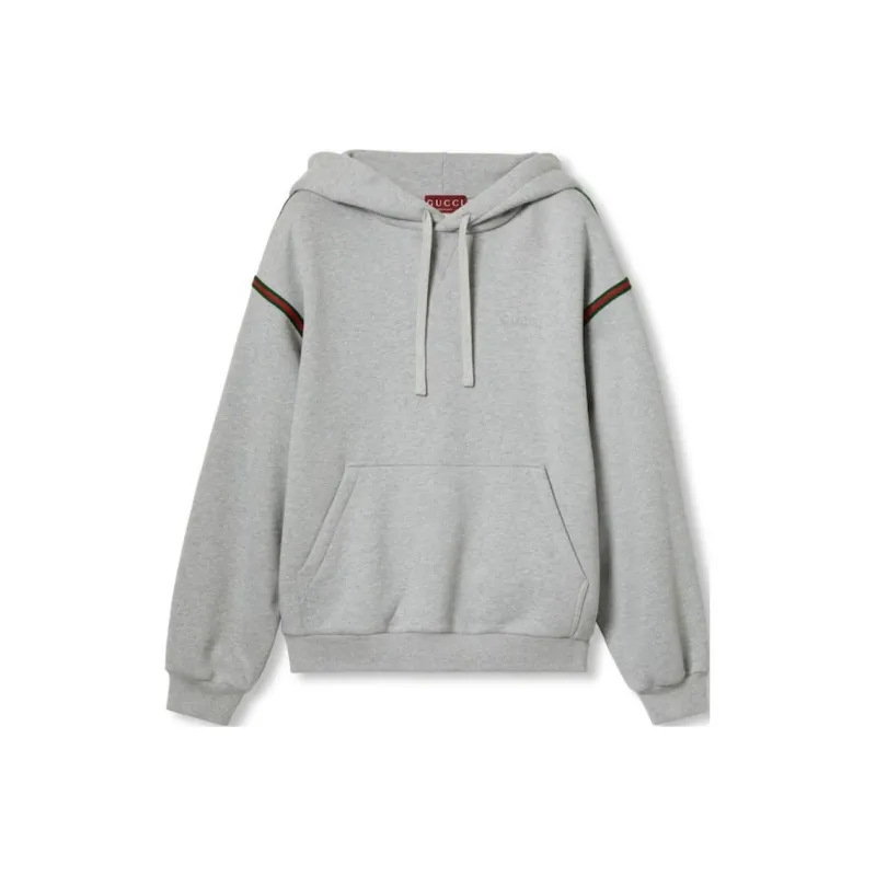 GUCCI Stripe Detailed Drawstring Hoodie-0