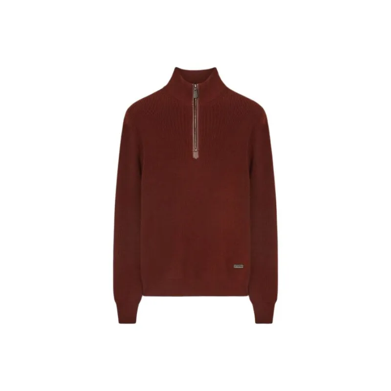 Loro Piana Stanton Half-Zip Knitwear Men's Red-0