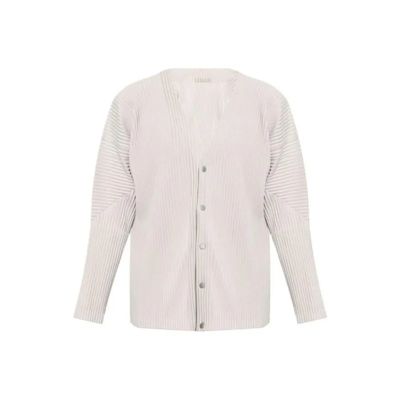 Homme Plissé Issey Miyake Pleated V neck Jacket-0