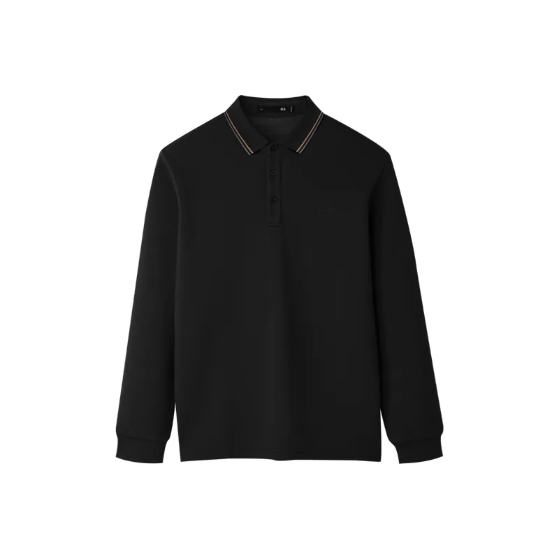 HLA Long Sleeved Polo Shirt Men's-3