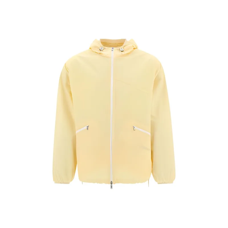 JIL SANDER Zip Up Drawstring Hooded Jacket-0