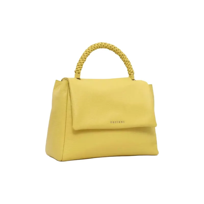 ORCIANI Calfskin Handbag Women's Lemon Yellow-1