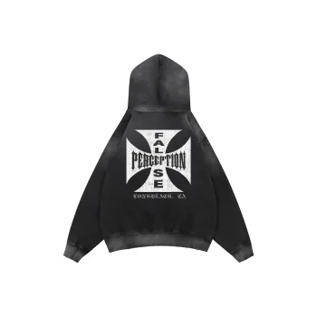 False Perception Sweatshirt Unisex Washed Black