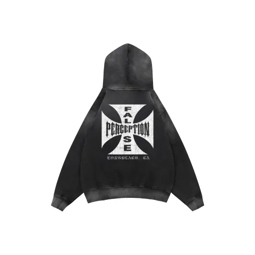 False Perception Sweatshirt Unisex Washed Black