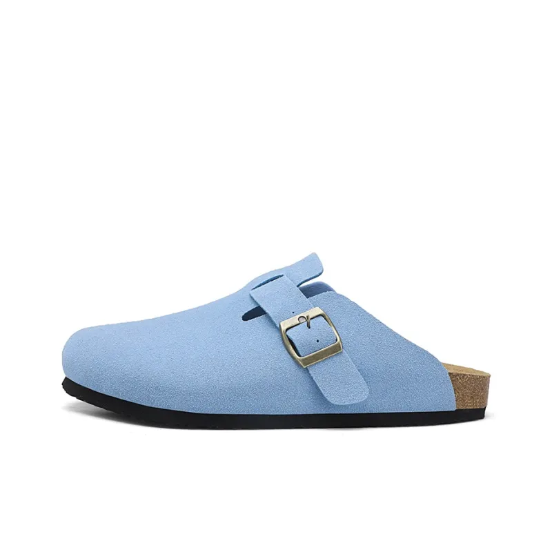 Budding Bear Cork Sole Quiet Odor Resistant Abrasion Resistant Slip Resistant Closed Toe Slippers Unisex-49