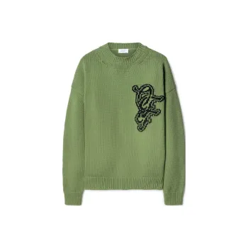 OFF WHITE SS24 Knitwear Regular Fit Men's Green
