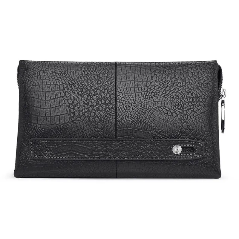 PIERRE CARDIN Cow Leather Clutch Men's Black-3