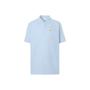 Burberry Polo Shirt Men's Light Blue