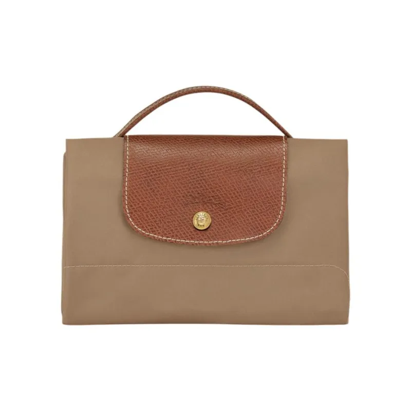 LONGCHAMP Le Pliage Canvas Briefcases Handbags Small Size Women's Brown Yellow-3