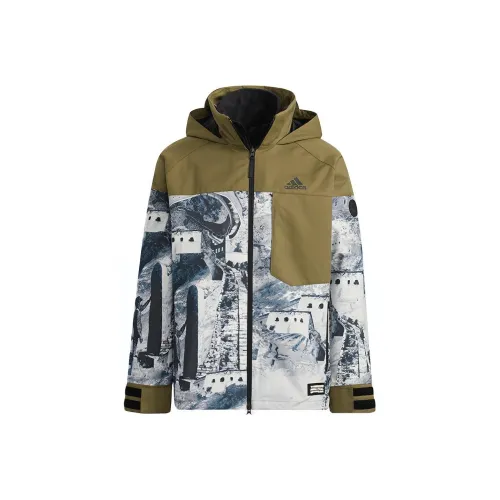 Adidas Jackets Coats Unisex Dark for Green