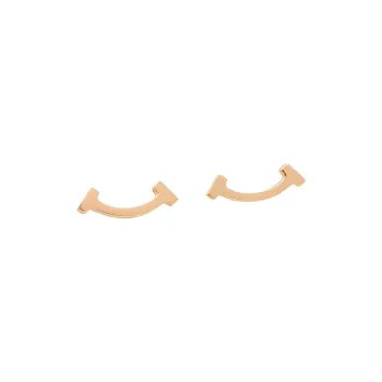 TIFFANY & CO. T Stud Earrings Women's Rose Gold