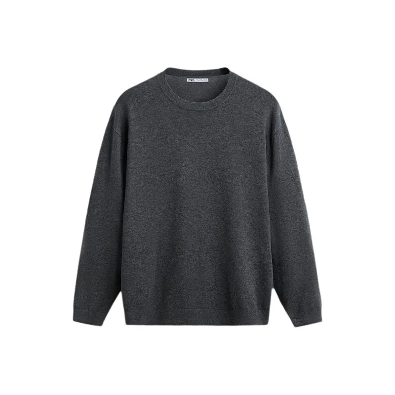 ZARA Knitwear Men's Zebra Print Gray-0
