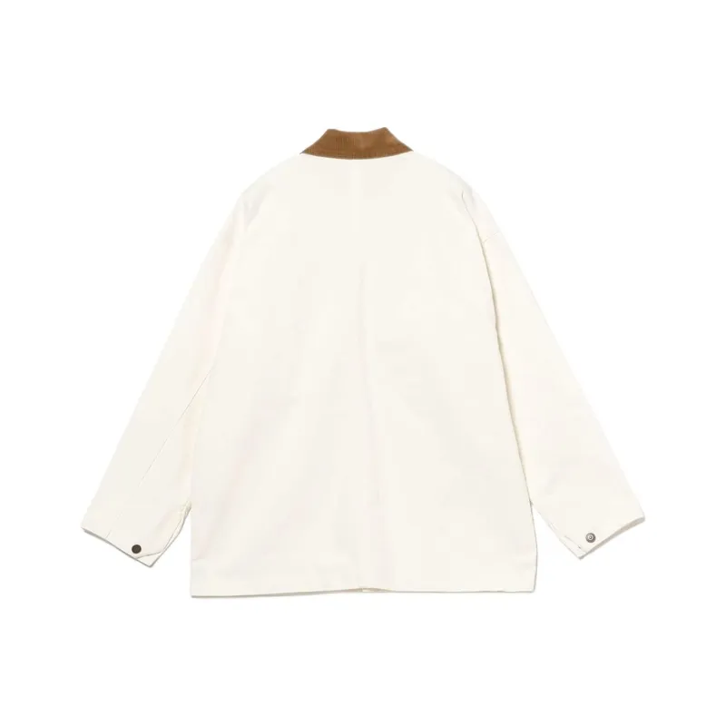 Beams Denim Jackets Men White-1