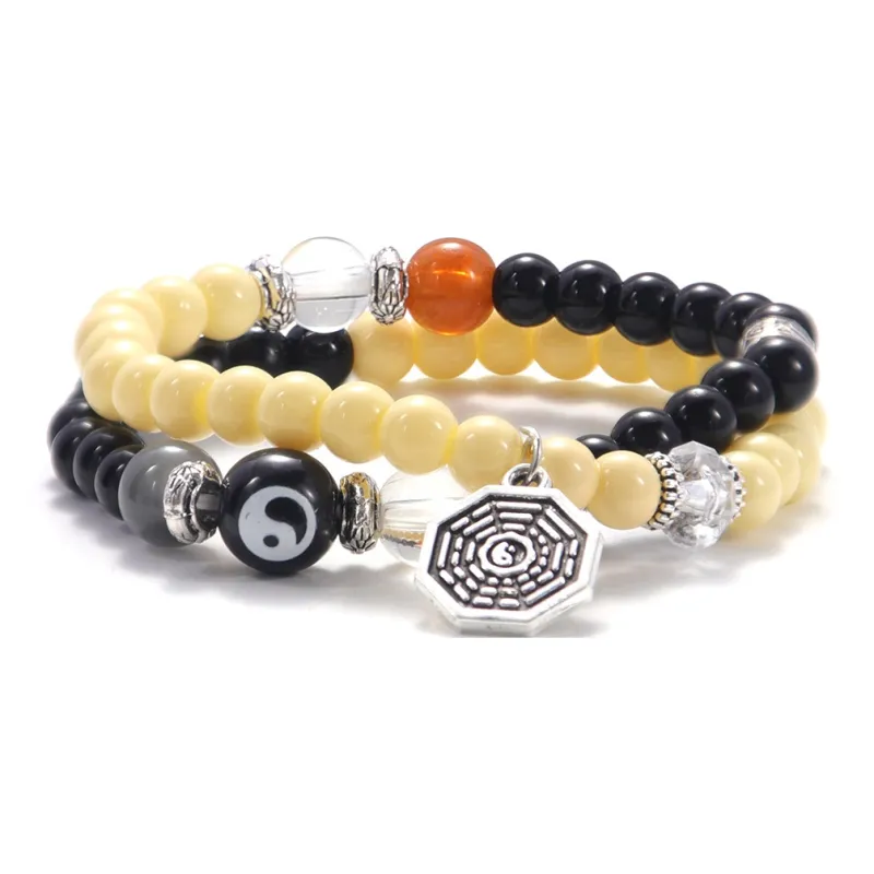 MEOBURLIY Colored Glaze Bracelets Unisex-1