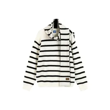 Crying Center Sweaters Unisex Black White Stripes