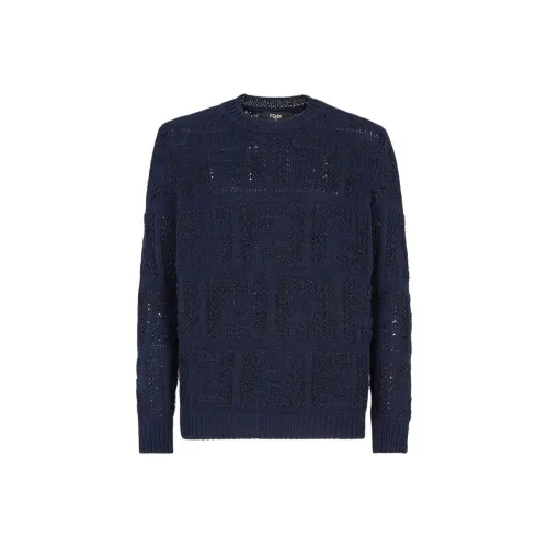 FENDI All Over Ff Motif Chunky Knit Jumper