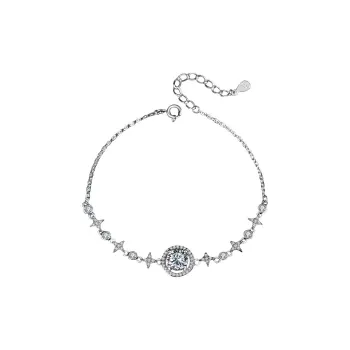 Princess Xuanjie 925 Silver Mohsunnite Bracelets Women's