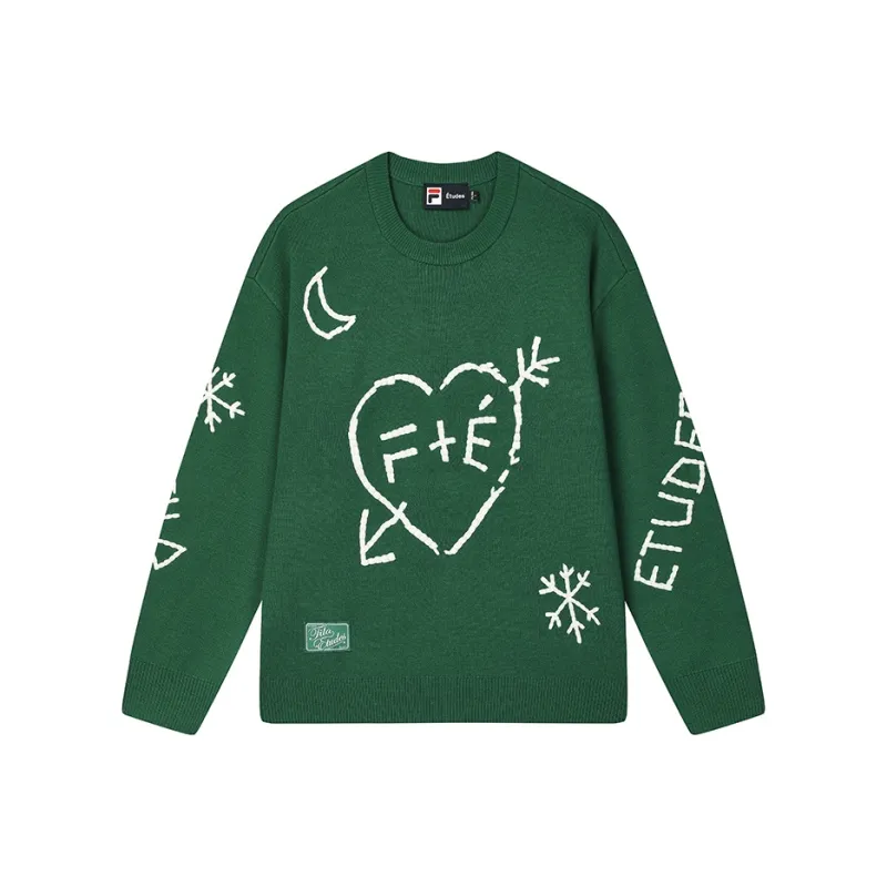 FILA x Études Sweater Unisex Mystic Emerald Green-0
