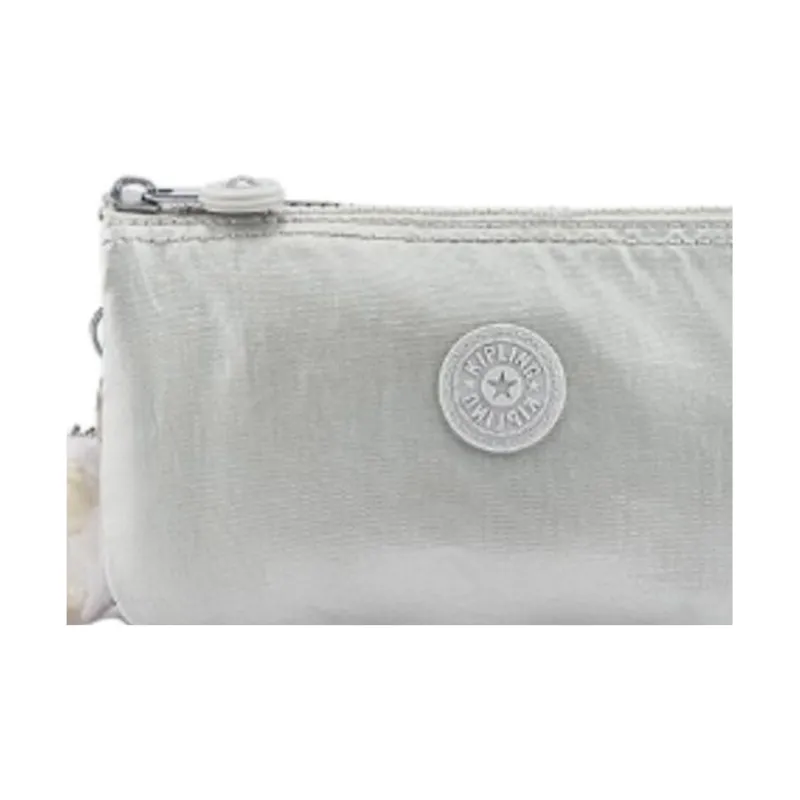 Kipling Fabric Clutch Small Size Women's Metallic Silver-3