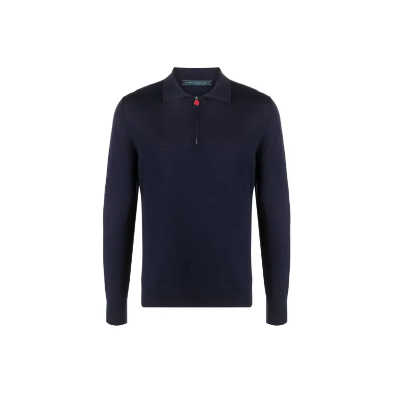 KITON Half zip Wool Polo Shirt-0