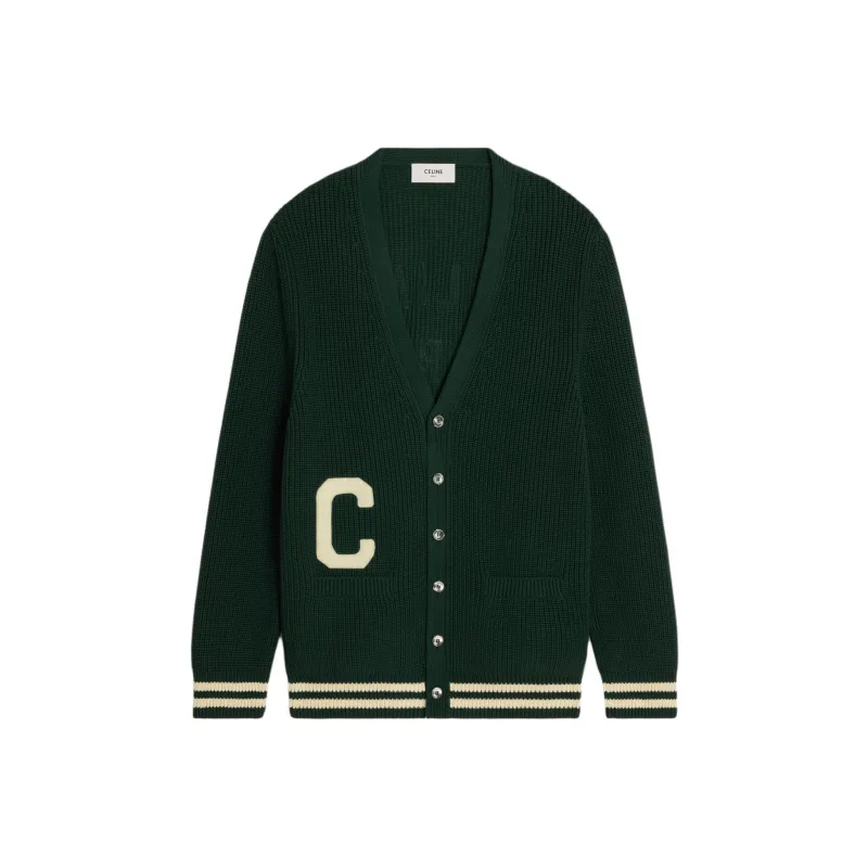 CELINE College Cardigan In Cotton-0