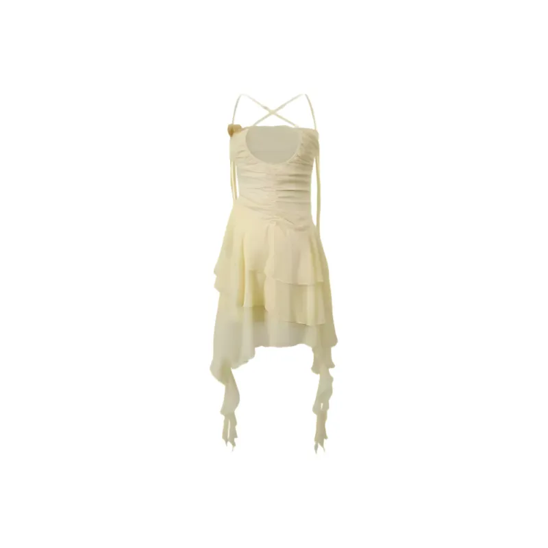 AFGGD Slip Dress Women's Light Yellow-1