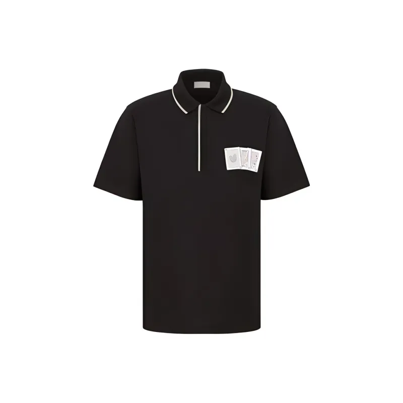 DIOR Quarterly New Products Polo Shirts Men Black-0