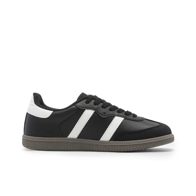 MIIOW German Army Trainers Lightweight Low Top Skateboard Shoes Women's Black-1