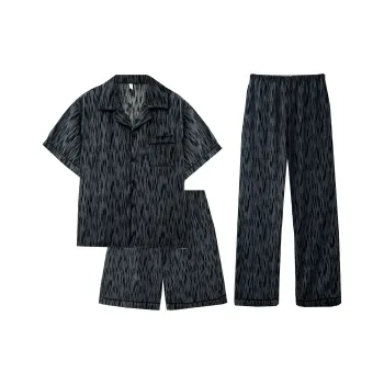 Qiao Ni Tong Pajama Set Men's Ink Shadow Dyeing