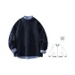 Navy Blue+Sapphire Blue Shirt (Comes with Random Jacket)