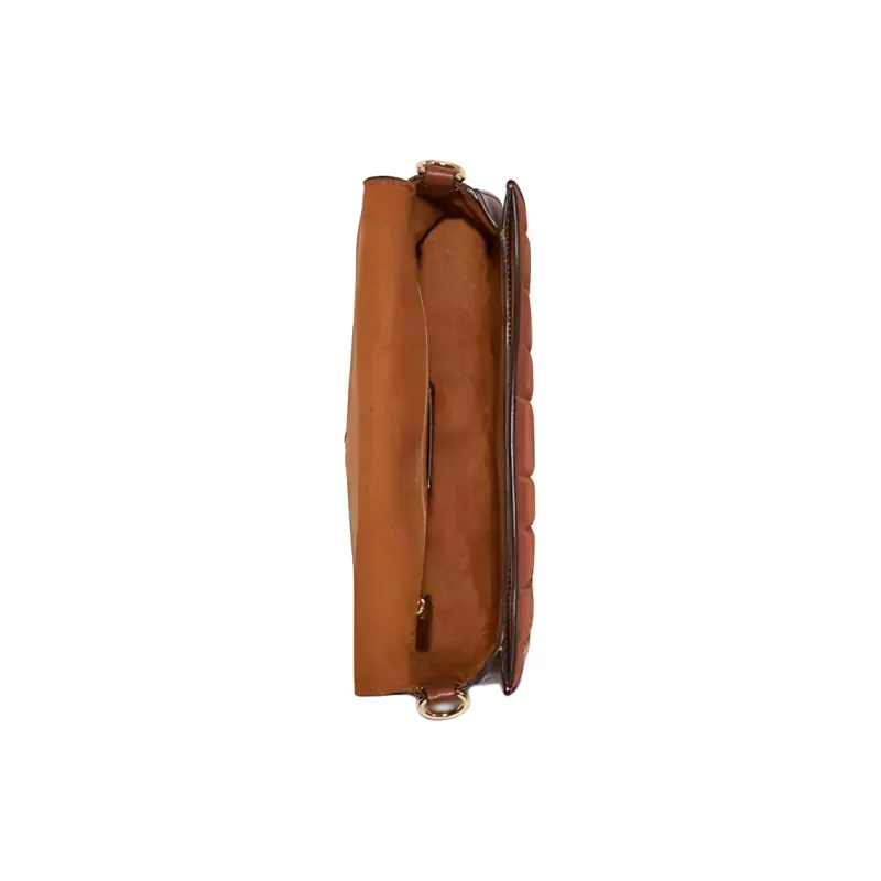 COACH Leather Suede Shoulder Bag, Bacchus Bag, Crossbody Bag Regular Women's Caramel Brown-2