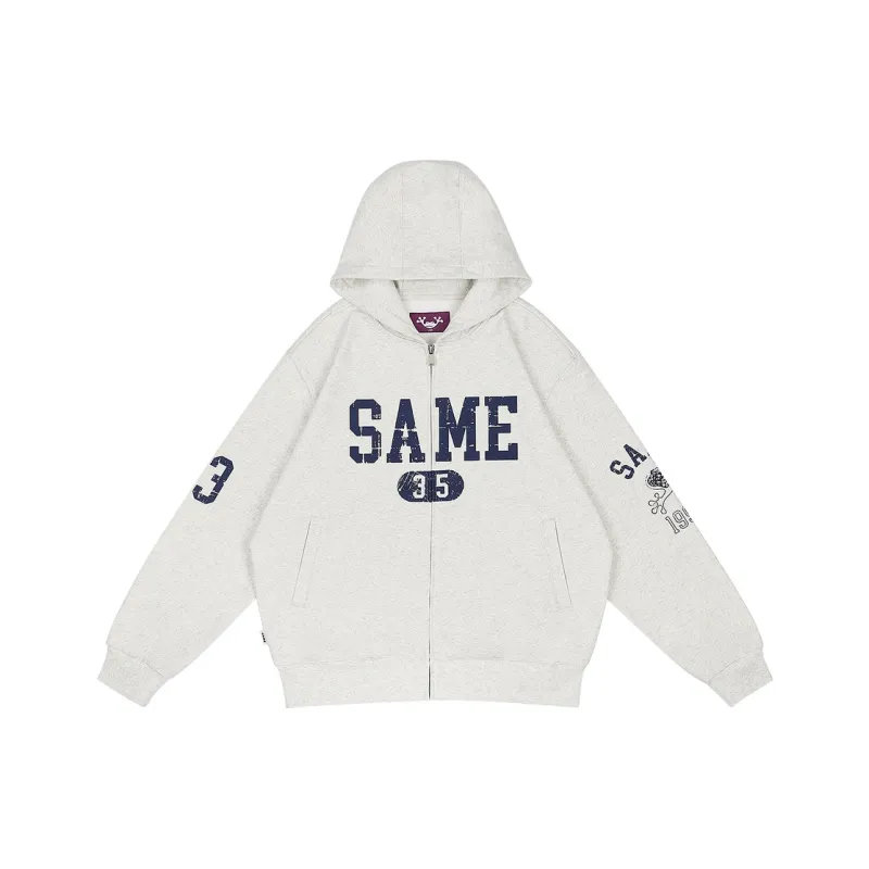 MYSAMESAME Sweatshirt Unisex White Heather Gray-1
