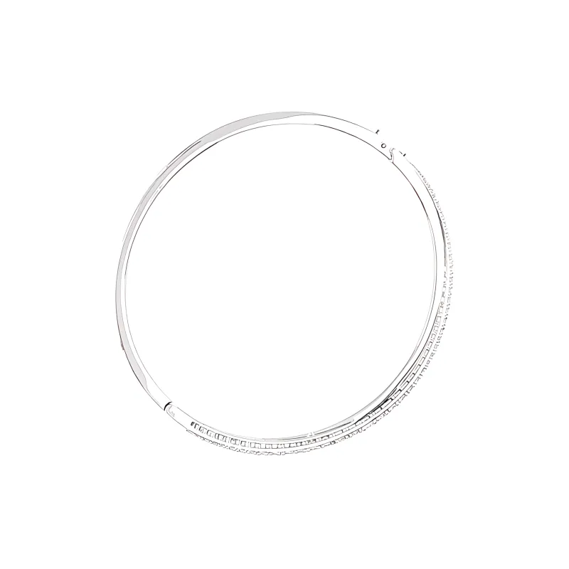 Swarovski Rhodium-Plated Metal Bangles Women's Silver-2
