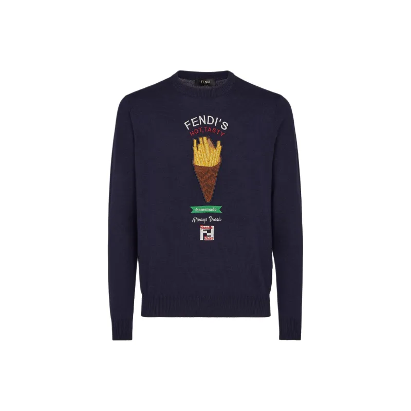 FENDI Sweaters Men Blue-0